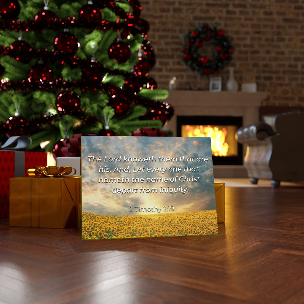 Scripture Walls Foundation Of God 2 Timothy 2:19 Bible Verse Canvas Christian Wall Art Ready to Hang Unframed-Express Your Love Gifts