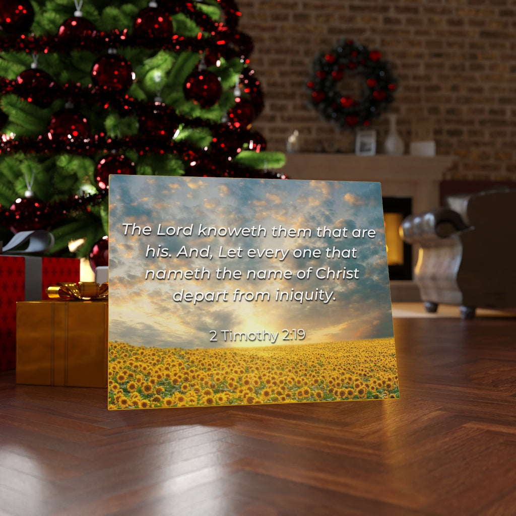 Scripture Walls Foundation Of God 2 Timothy 2:19 Bible Verse Canvas Christian Wall Art Ready to Hang Unframed-Express Your Love Gifts
