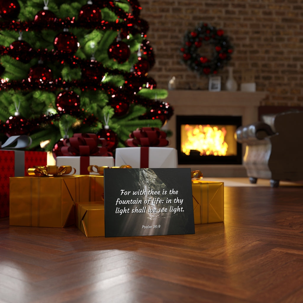 Scripture Walls Fountain Of Life Psalms 36:9 Bible Verse Canvas Christian Wall Art Ready to Hang Unframed-Express Your Love Gifts