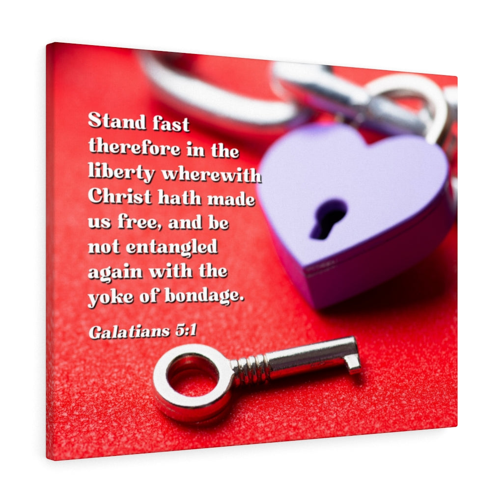 Scripture Walls Free Galatians 5:1 Bible Verse Canvas Christian Wall Art Ready to Hang Unframed-Express Your Love Gifts