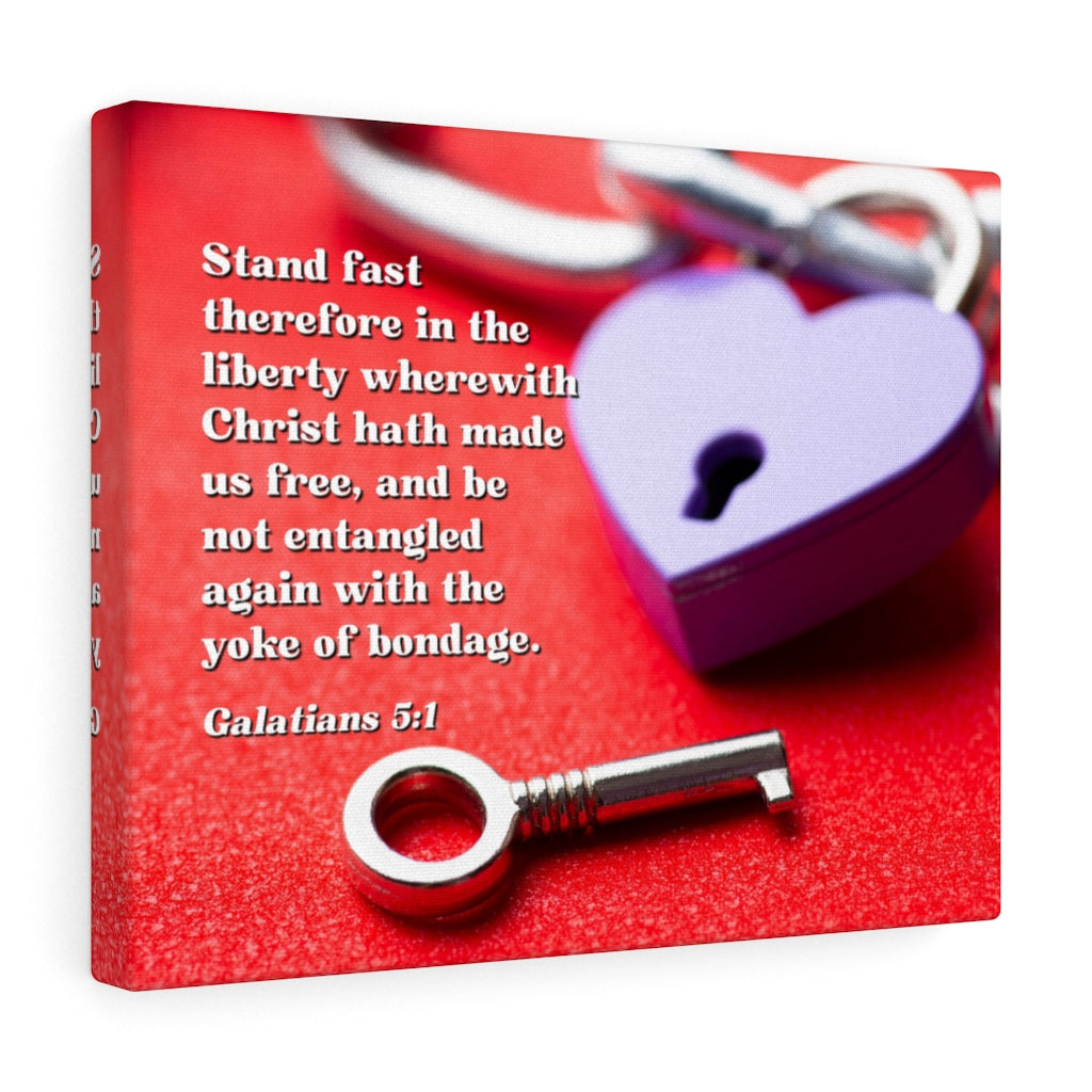 Scripture Walls Free Galatians 5:1 Bible Verse Canvas Christian Wall Art Ready to Hang Unframed-Express Your Love Gifts