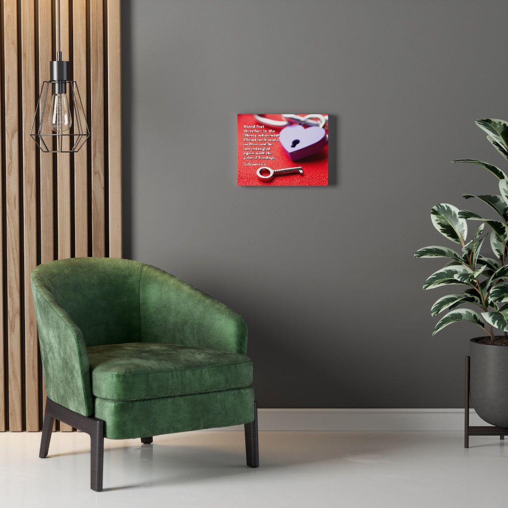 Scripture Walls Free Galatians 5:1 Bible Verse Canvas Christian Wall Art Ready to Hang Unframed-Express Your Love Gifts