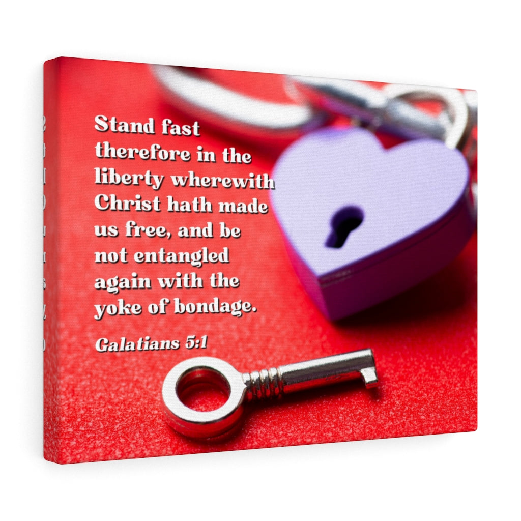 Scripture Walls Free Galatians 5:1 Bible Verse Canvas Christian Wall Art Ready to Hang Unframed-Express Your Love Gifts