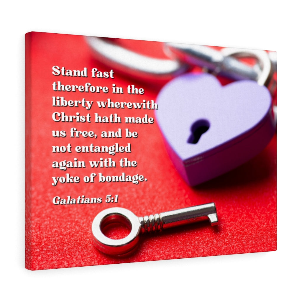 Scripture Walls Free Galatians 5:1 Bible Verse Canvas Christian Wall Art Ready to Hang Unframed-Express Your Love Gifts