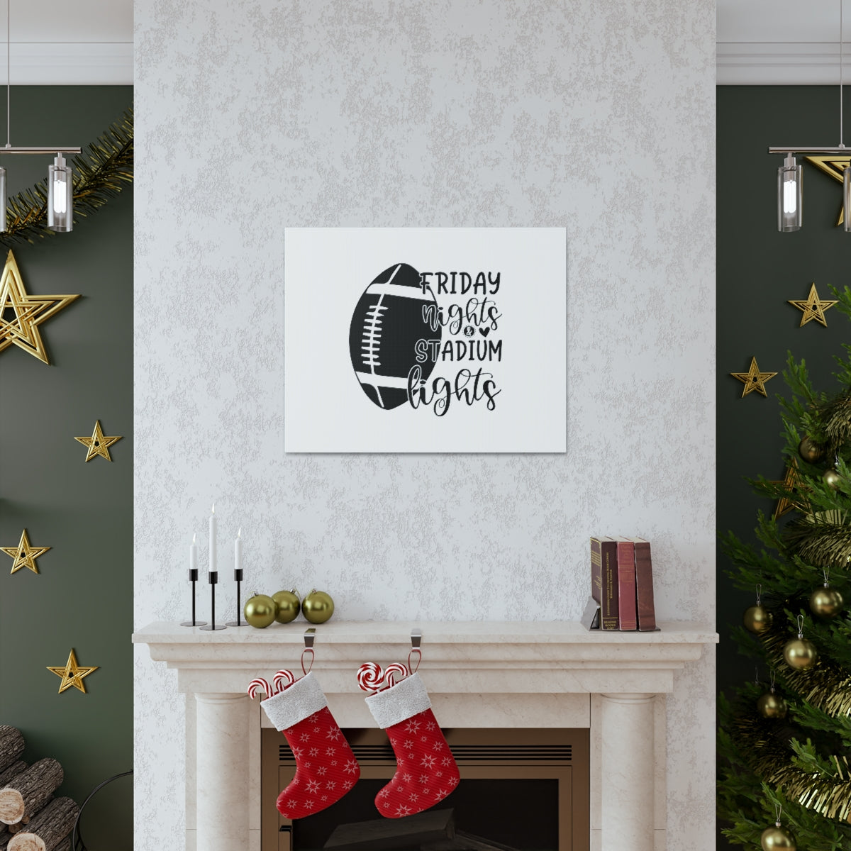 Scripture Walls Friday Nights Matthew 24:27 Stadium Lights Wall Art Print Ready to Hang Unframed-Express Your Love Gifts