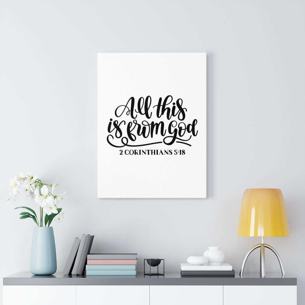 Scripture Walls From God 2 Corinthians 5:18 Bible Verse Canvas Christian Wall Art Ready to Hang Unframed-Express Your Love Gifts