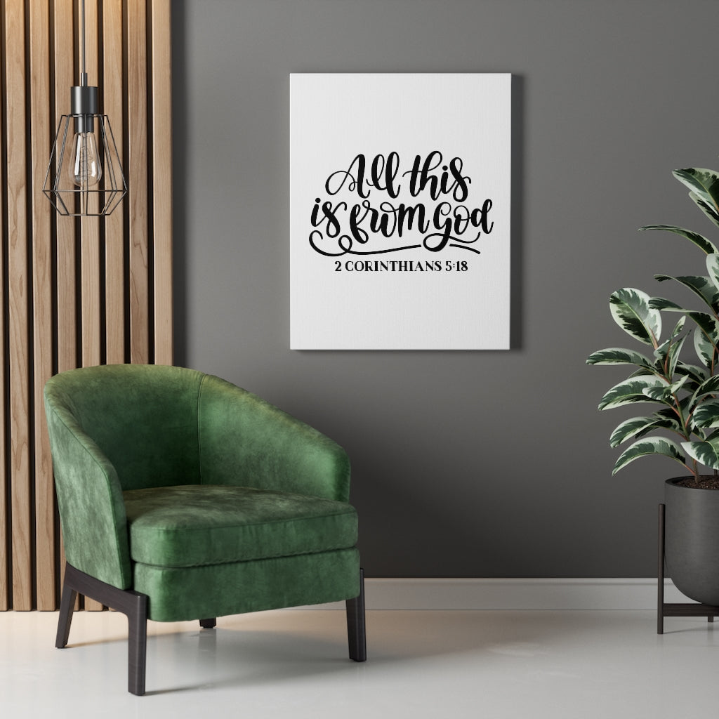 Scripture Walls From God 2 Corinthians 5:18 Bible Verse Canvas Christian Wall Art Ready to Hang Unframed-Express Your Love Gifts