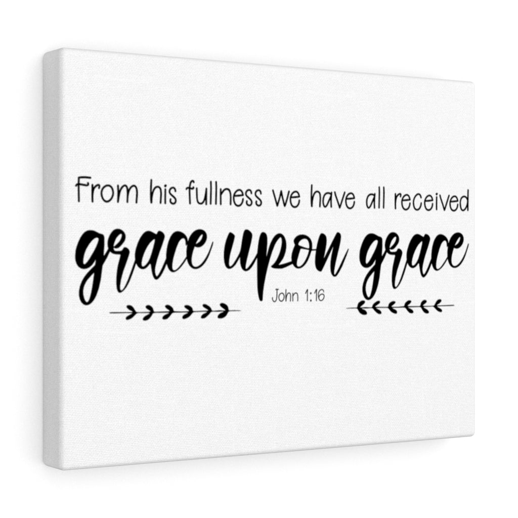 Scripture Walls From His Fullness John 1:16 Bible Verse Canvas Christian Wall Art Ready to Hang Unframed-Express Your Love Gifts