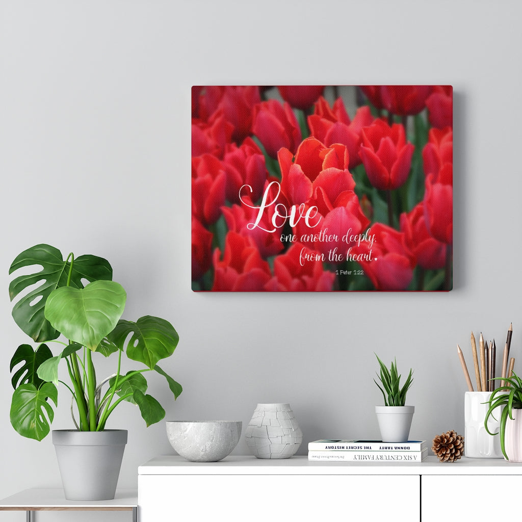 Scripture Walls From The Heart 1 Peter 1:22 Bible Verse Canvas Christian Wall Art Ready to Hang Unframed-Express Your Love Gifts