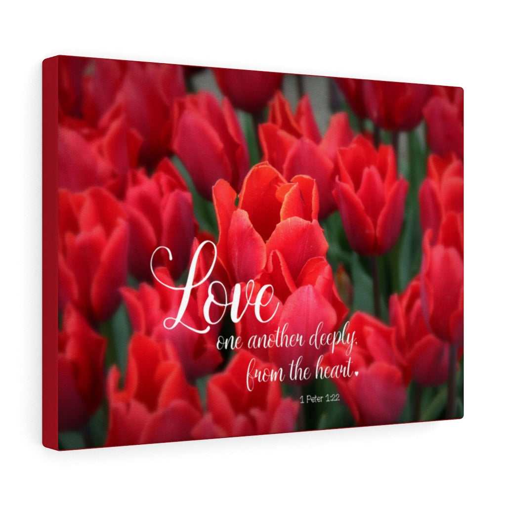 Scripture Walls From The Heart 1 Peter 1:22 Bible Verse Canvas Christian Wall Art Ready to Hang Unframed-Express Your Love Gifts