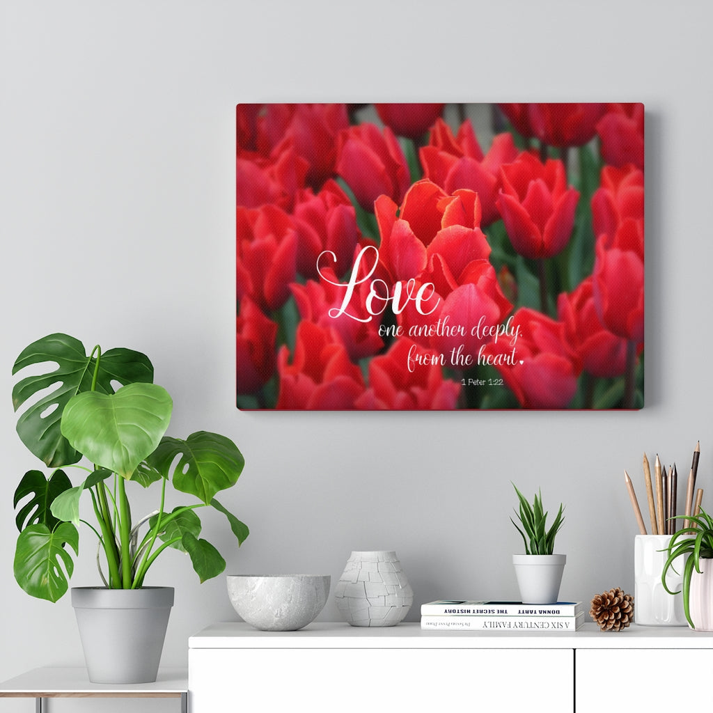Scripture Walls From The Heart 1 Peter 1:22 Bible Verse Canvas Christian Wall Art Ready to Hang Unframed-Express Your Love Gifts