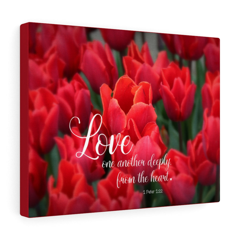 Scripture Walls From The Heart 1 Peter 1:22 Bible Verse Canvas Christian Wall Art Ready to Hang Unframed-Express Your Love Gifts