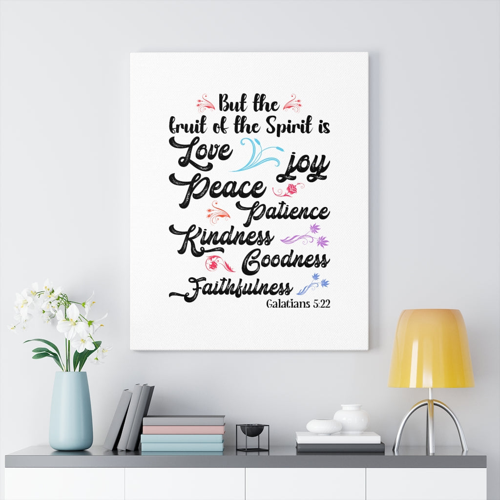 Scripture Walls Fruit Of The Spirit Galatians 5:22 Bible Verse Canvas Christian Wall Art Ready to Hang Unframed-Express Your Love Gifts
