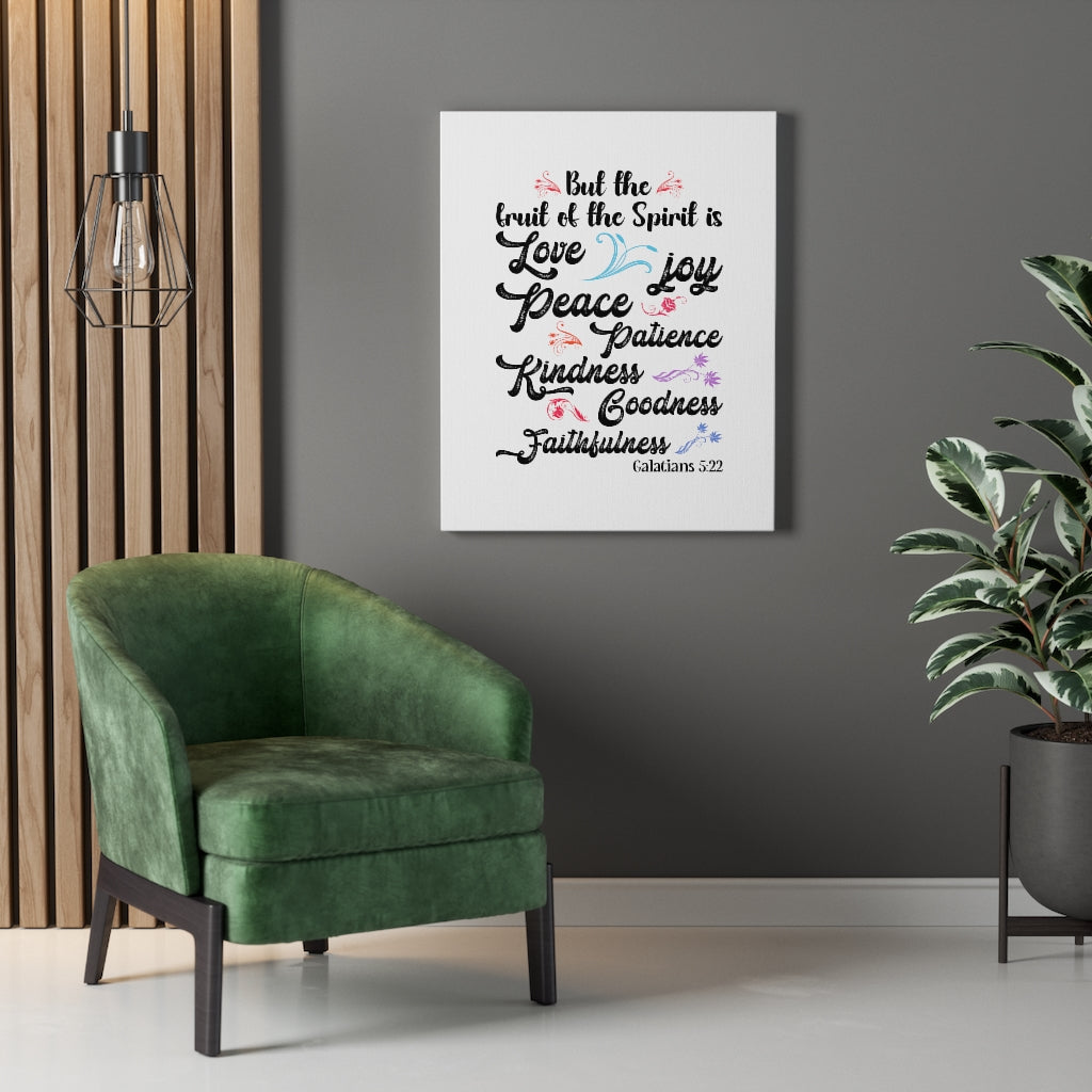 Scripture Walls Fruit Of The Spirit Galatians 5:22 Bible Verse Canvas Christian Wall Art Ready to Hang Unframed-Express Your Love Gifts