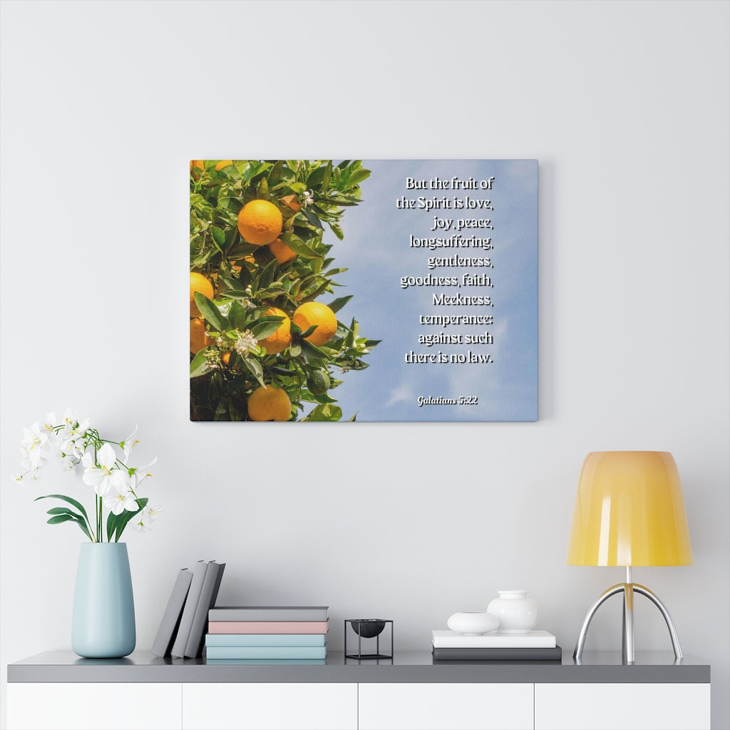 Scripture Walls Fruit Of The Spirit Is Love Galatians 5:22 Bible Verse Canvas Christian Wall Art Ready to Hang Unframed-Express Your Love Gifts