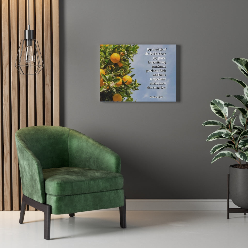 Scripture Walls Fruit Of The Spirit Is Love Galatians 5:22 Bible Verse Canvas Christian Wall Art Ready to Hang Unframed-Express Your Love Gifts