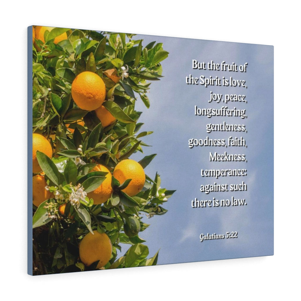 Scripture Walls Fruit Of The Spirit Is Love Galatians 5:22 Bible Verse Canvas Christian Wall Art Ready to Hang Unframed-Express Your Love Gifts