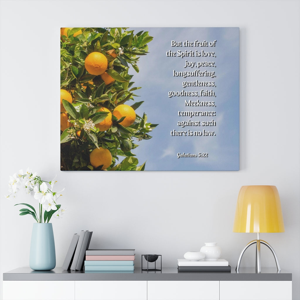 Scripture Walls Fruit Of The Spirit Is Love Galatians 5:22 Bible Verse Canvas Christian Wall Art Ready to Hang Unframed-Express Your Love Gifts