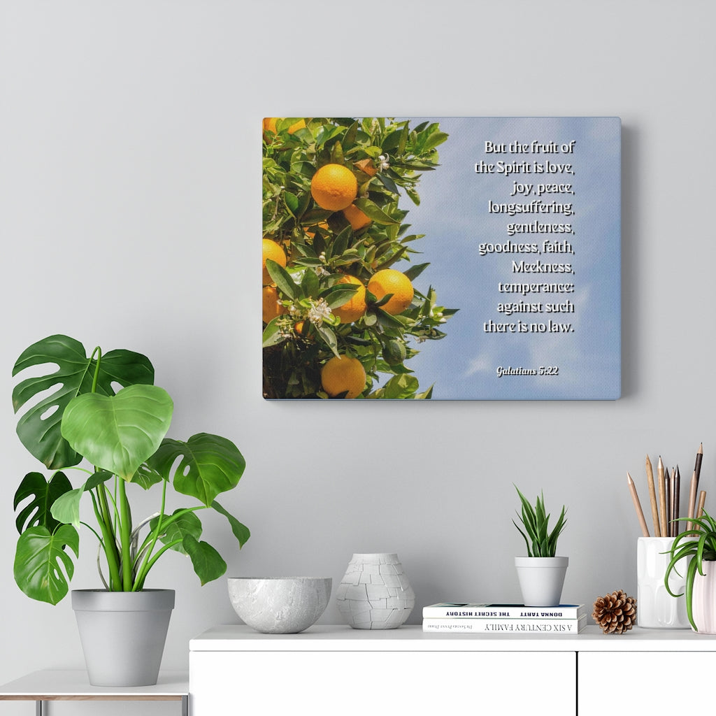 Scripture Walls Fruit Of The Spirit Is Love Galatians 5:22 Bible Verse Canvas Christian Wall Art Ready to Hang Unframed-Express Your Love Gifts