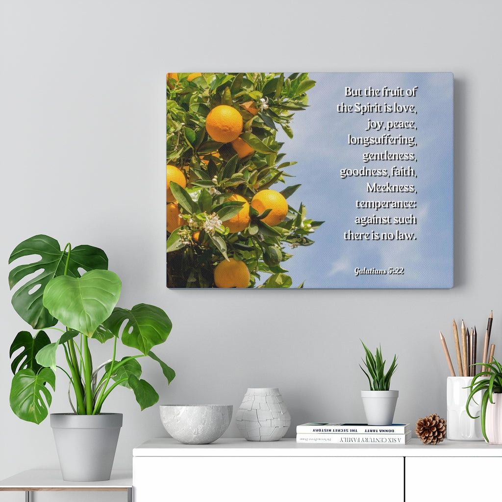 Scripture Walls Fruit Of The Spirit Is Love Galatians 5:22 Bible Verse Canvas Christian Wall Art Ready to Hang Unframed-Express Your Love Gifts