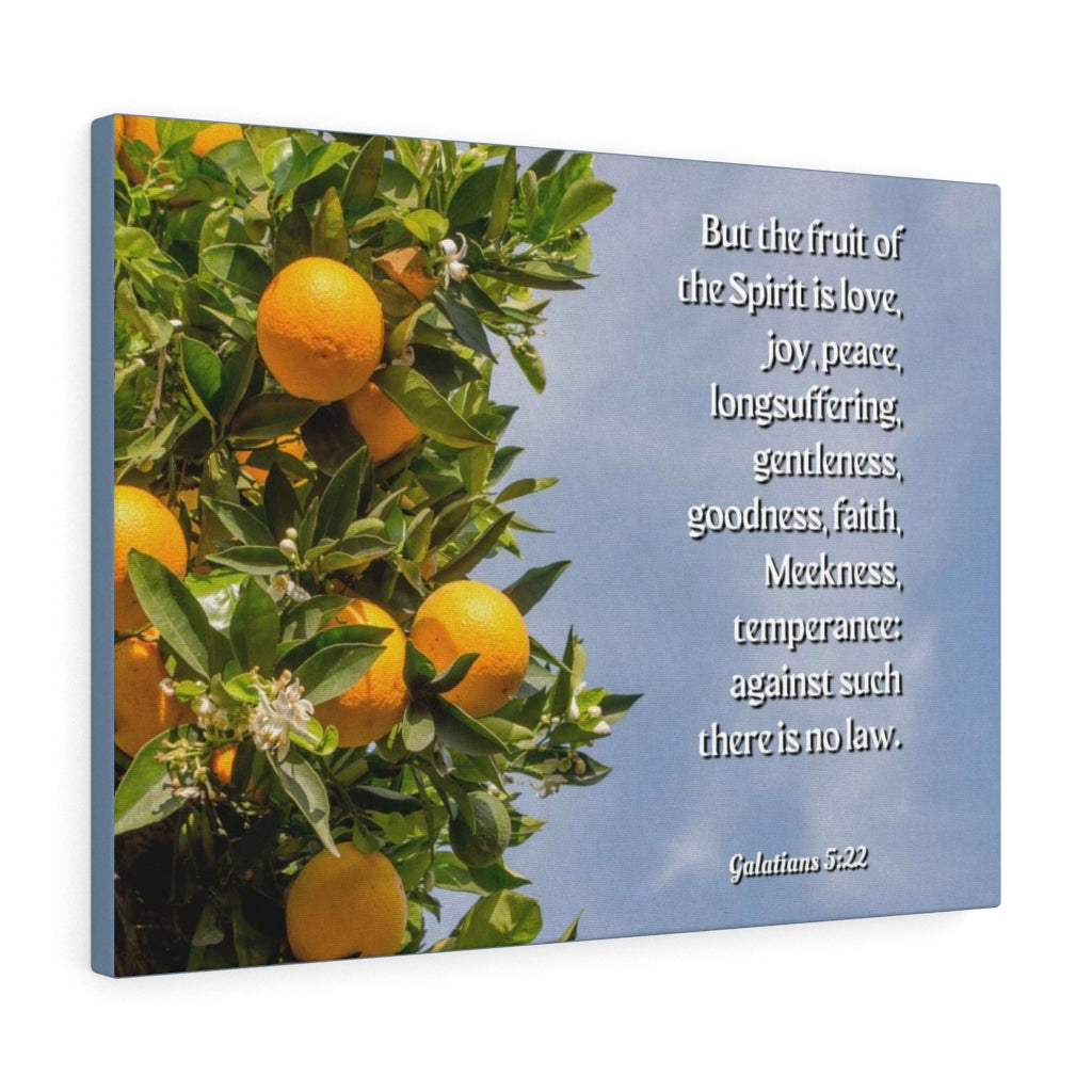 Scripture Walls Fruit Of The Spirit Is Love Galatians 5:22 Bible Verse Canvas Christian Wall Art Ready to Hang Unframed-Express Your Love Gifts