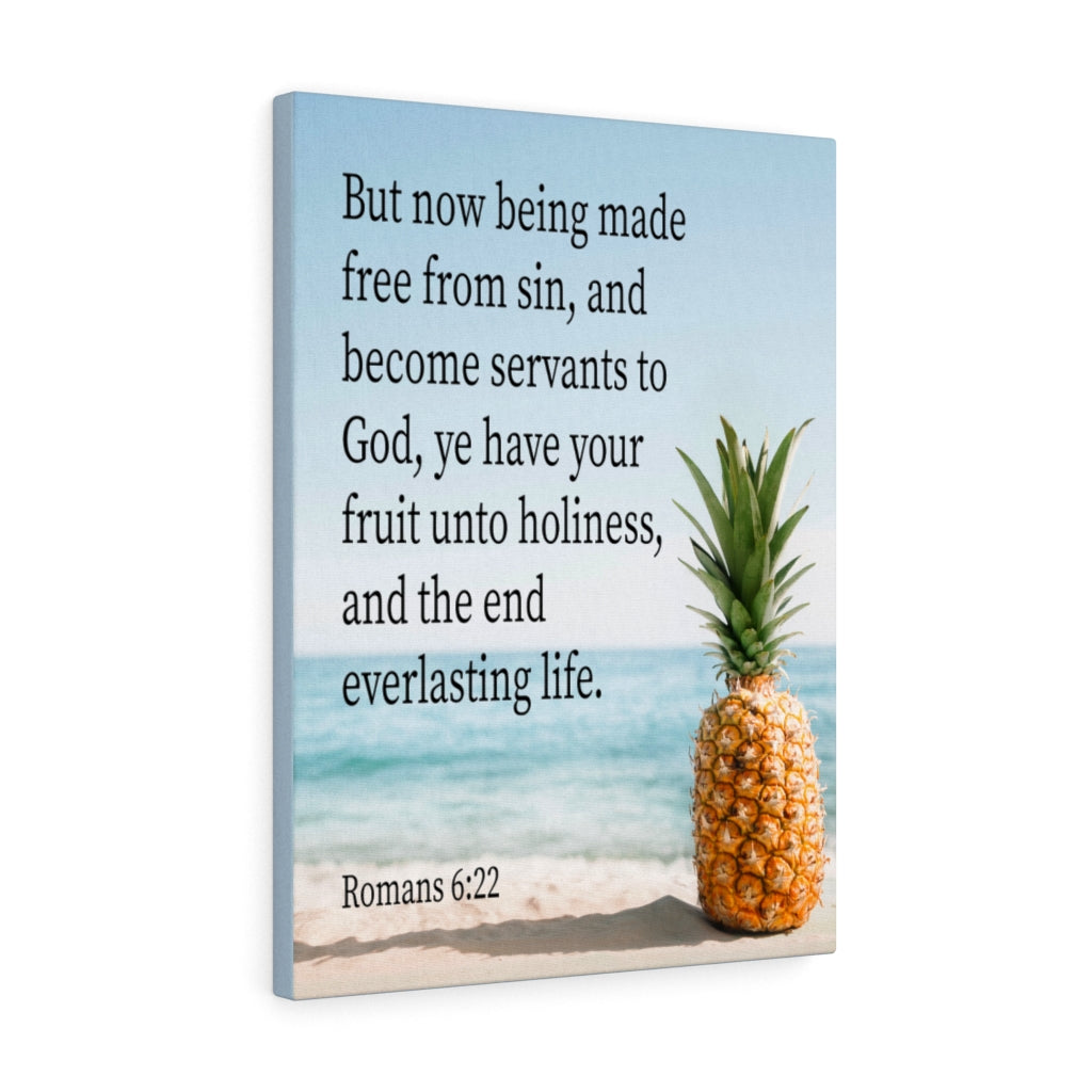 Scripture Walls Fruit Unto Holiness Romans 6:22 Bible Verse Canvas Christian Wall Art Ready to Hang Unframed-Express Your Love Gifts