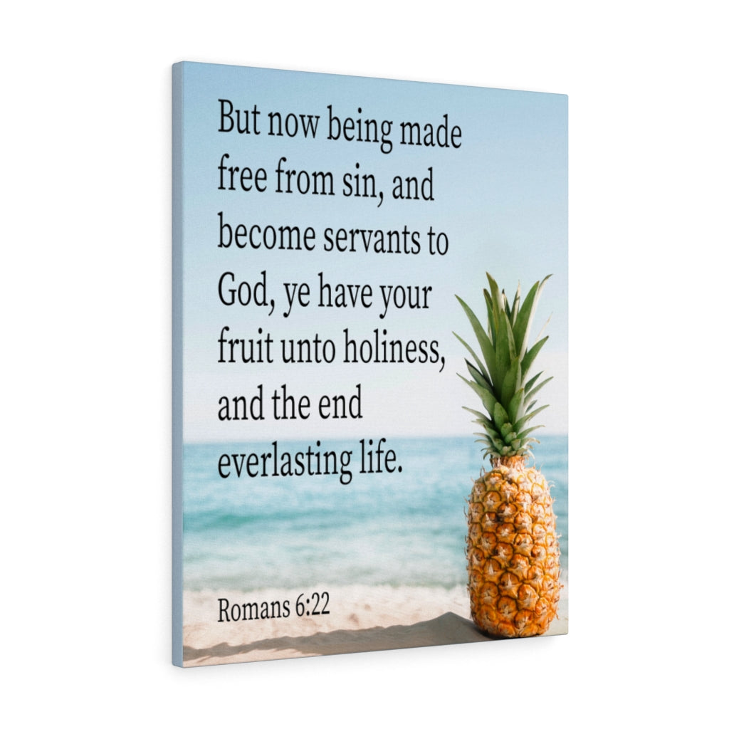 Scripture Walls Fruit Unto Holiness Romans 6:22 Bible Verse Canvas Christian Wall Art Ready to Hang Unframed-Express Your Love Gifts