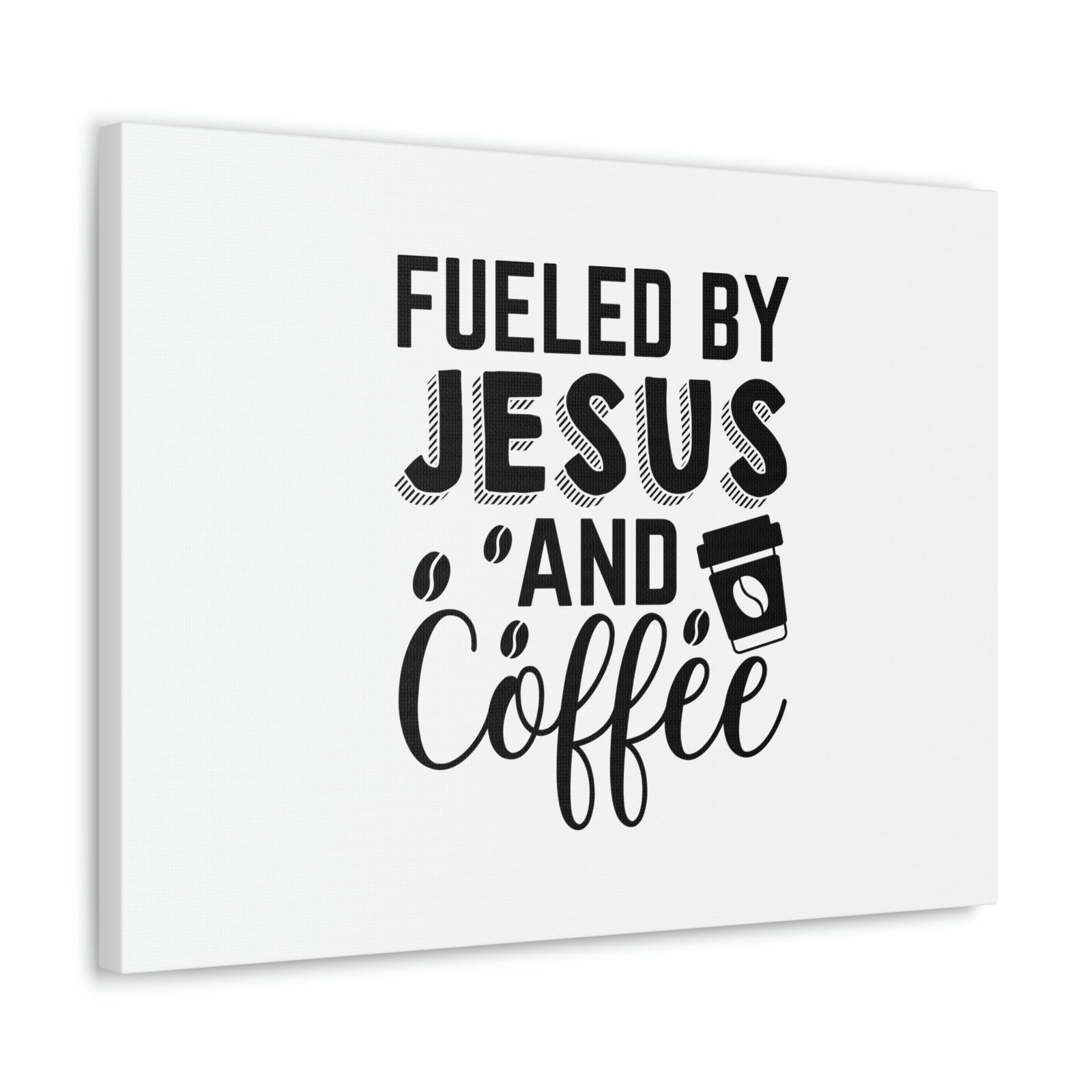 Scripture Walls Fueled By Jesus Hebrews 12:2 And Coffee Christian Wall Art Bible Verse Print Ready to Hang Unframed-Express Your Love Gifts