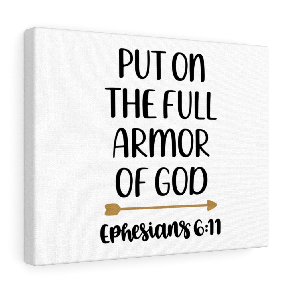 Scripture Walls Full Armor of God Ephesians 6:11 Bible Verse Canvas Christian Wall Art Ready to Hang Unframed-Express Your Love Gifts