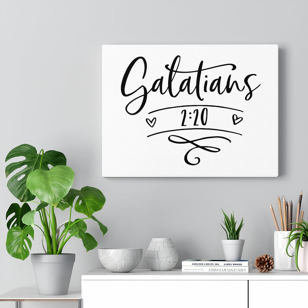 Scripture Walls Galatians 2:20 Bible Verse Canvas Christian Wall Art Ready to Hang Unframed-Express Your Love Gifts