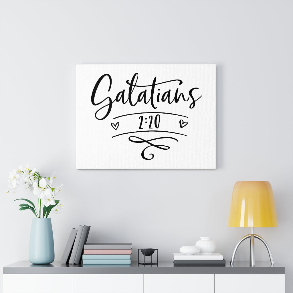 Scripture Walls Galatians 2:20 Bible Verse Canvas Christian Wall Art Ready to Hang Unframed-Express Your Love Gifts