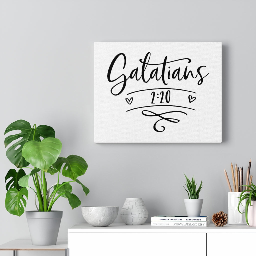 Scripture Walls Galatians 2:20 Bible Verse Canvas Christian Wall Art Ready to Hang Unframed-Express Your Love Gifts