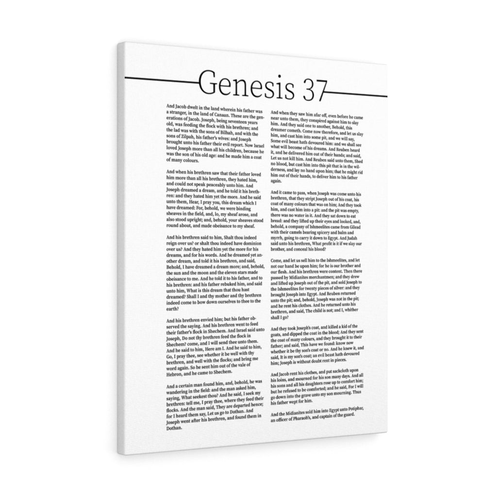 Scripture Walls Genesis 37 Story of Joseph Bible Verse Canvas Christian Wall Art Ready to Hang Unframed-Express Your Love Gifts