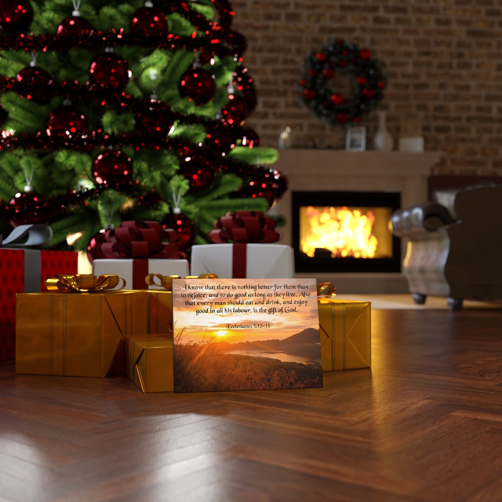 Scripture Walls Gift of God Ecclesiastes 3:12-13 Bible Verse Canvas Christian Wall Art Ready to Hang Unframed-Express Your Love Gifts