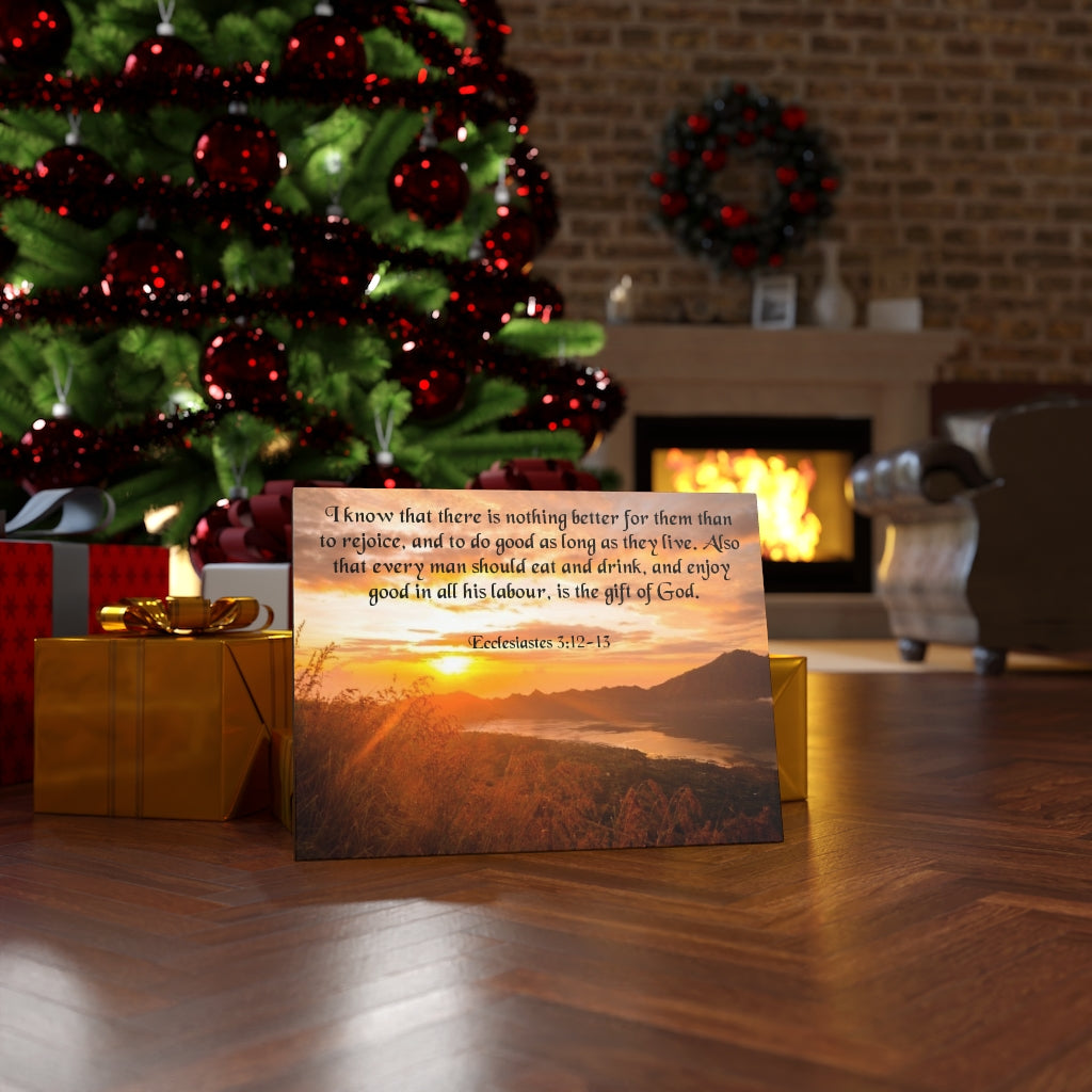 Scripture Walls Gift of God Ecclesiastes 3:12-13 Bible Verse Canvas Christian Wall Art Ready to Hang Unframed-Express Your Love Gifts