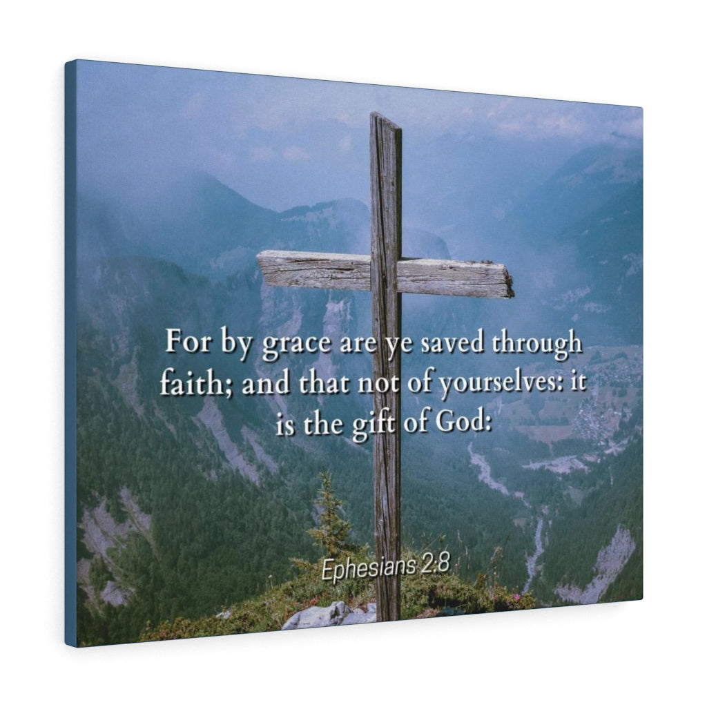 Scripture Walls Gift Of God Ephesians 2:8 Bible Verse Canvas Christian Wall Art Ready to Hang Unframed-Express Your Love Gifts