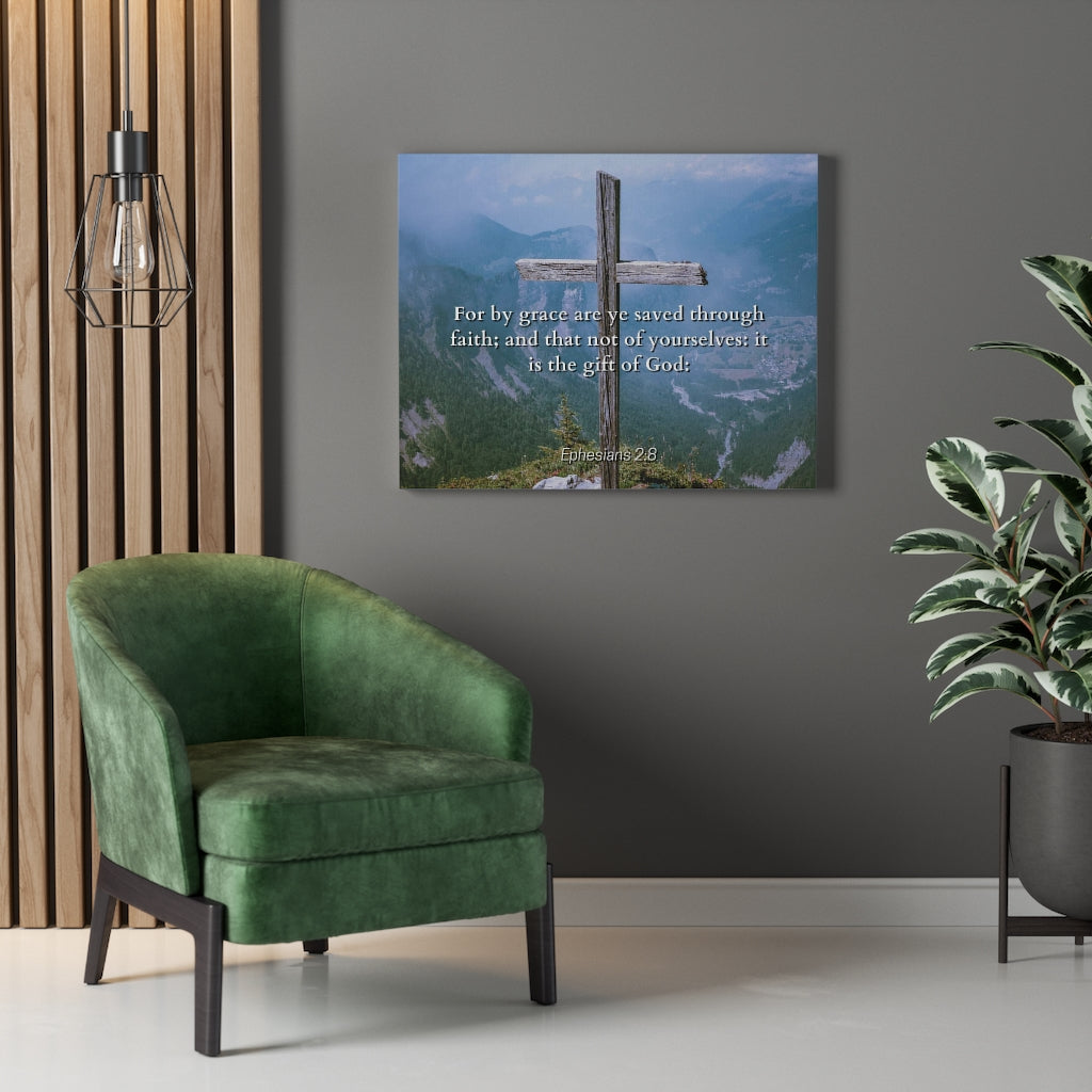 Scripture Walls Gift Of God Ephesians 2:8 Bible Verse Canvas Christian Wall Art Ready to Hang Unframed-Express Your Love Gifts