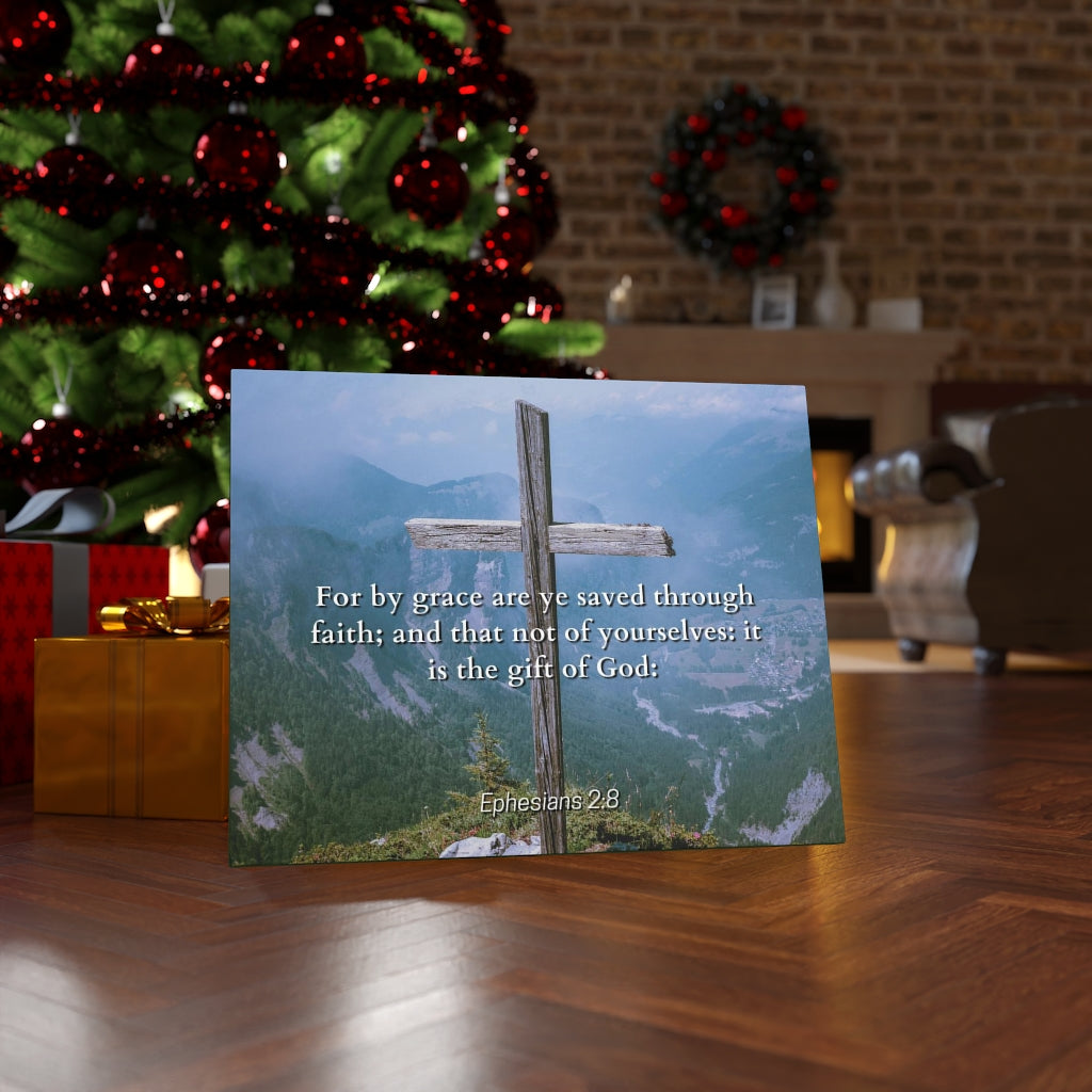 Scripture Walls Gift Of God Ephesians 2:8 Bible Verse Canvas Christian Wall Art Ready to Hang Unframed-Express Your Love Gifts