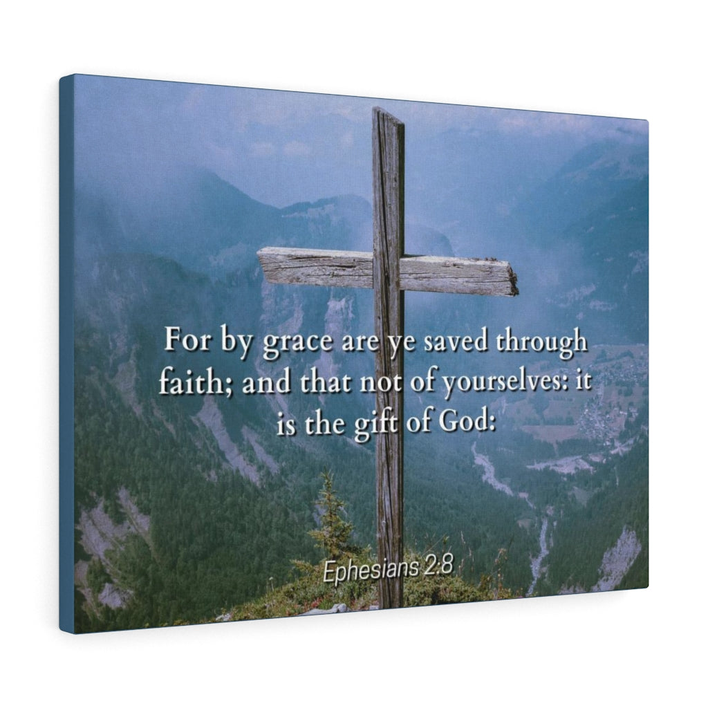 Scripture Walls Gift Of God Ephesians 2:8 Bible Verse Canvas Christian Wall Art Ready to Hang Unframed-Express Your Love Gifts