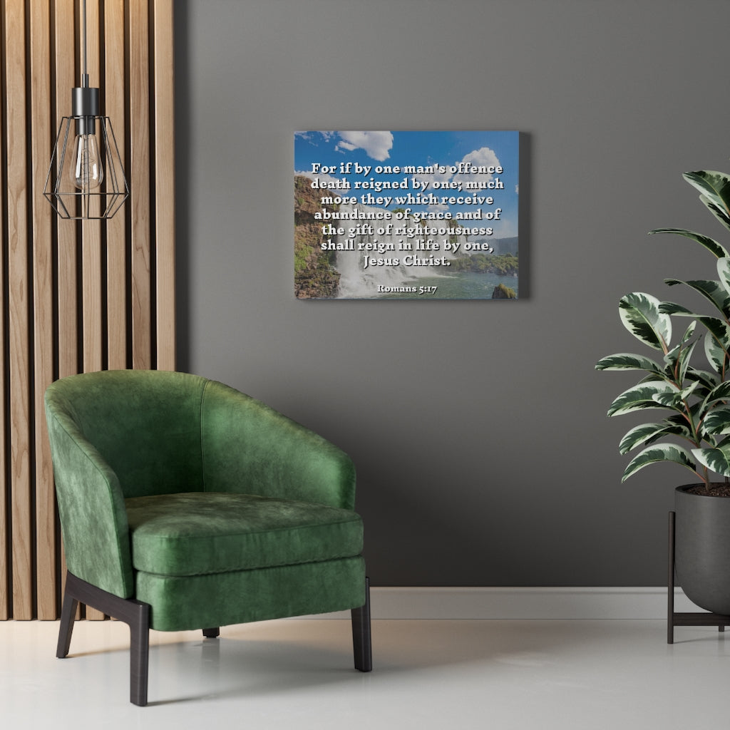 Scripture Walls Gift Of Righteousness Romans 5:17 Bible Verse Canvas Christian Wall Art Ready to Hang Unframed-Express Your Love Gifts