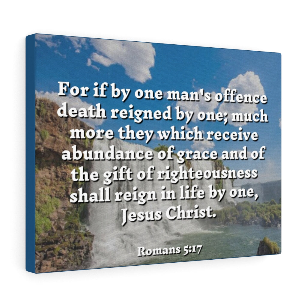 Scripture Walls Gift Of Righteousness Romans 5:17 Bible Verse Canvas Christian Wall Art Ready to Hang Unframed-Express Your Love Gifts