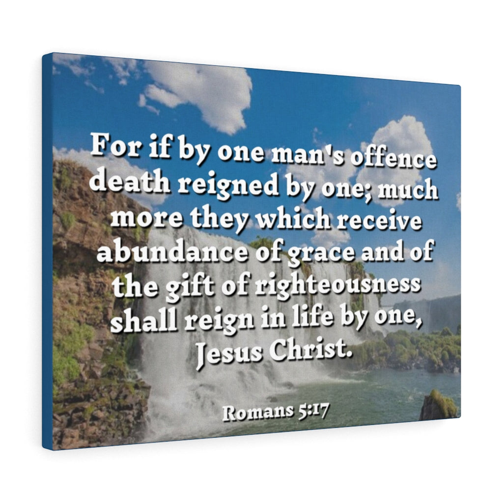 Scripture Walls Gift Of Righteousness Romans 5:17 Bible Verse Canvas Christian Wall Art Ready to Hang Unframed-Express Your Love Gifts
