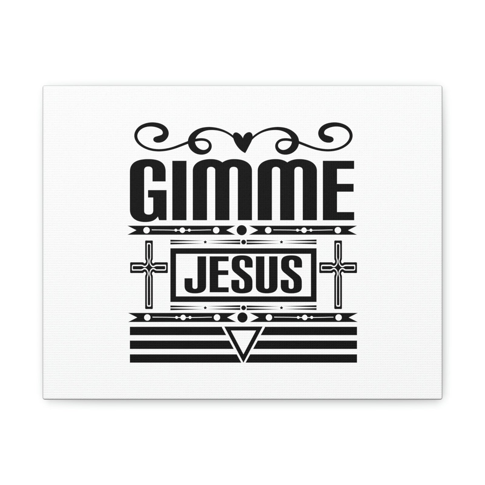 Scripture Walls Gimme Jesus John 1:14 Black Lines Christian Wall Art Bible Verse Print Ready to Hang Unframed-Express Your Love Gifts