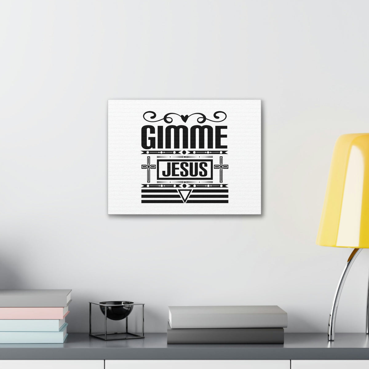 Scripture Walls Gimme Jesus John 1:14 Black Lines Christian Wall Art Bible Verse Print Ready to Hang Unframed-Express Your Love Gifts