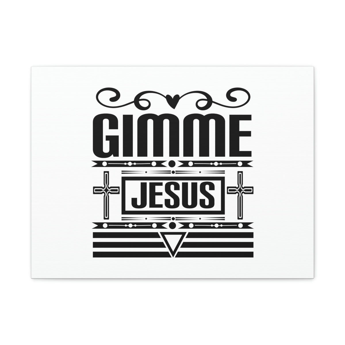 Scripture Walls Gimme Jesus John 1:14 Black Lines Christian Wall Art Bible Verse Print Ready to Hang Unframed-Express Your Love Gifts