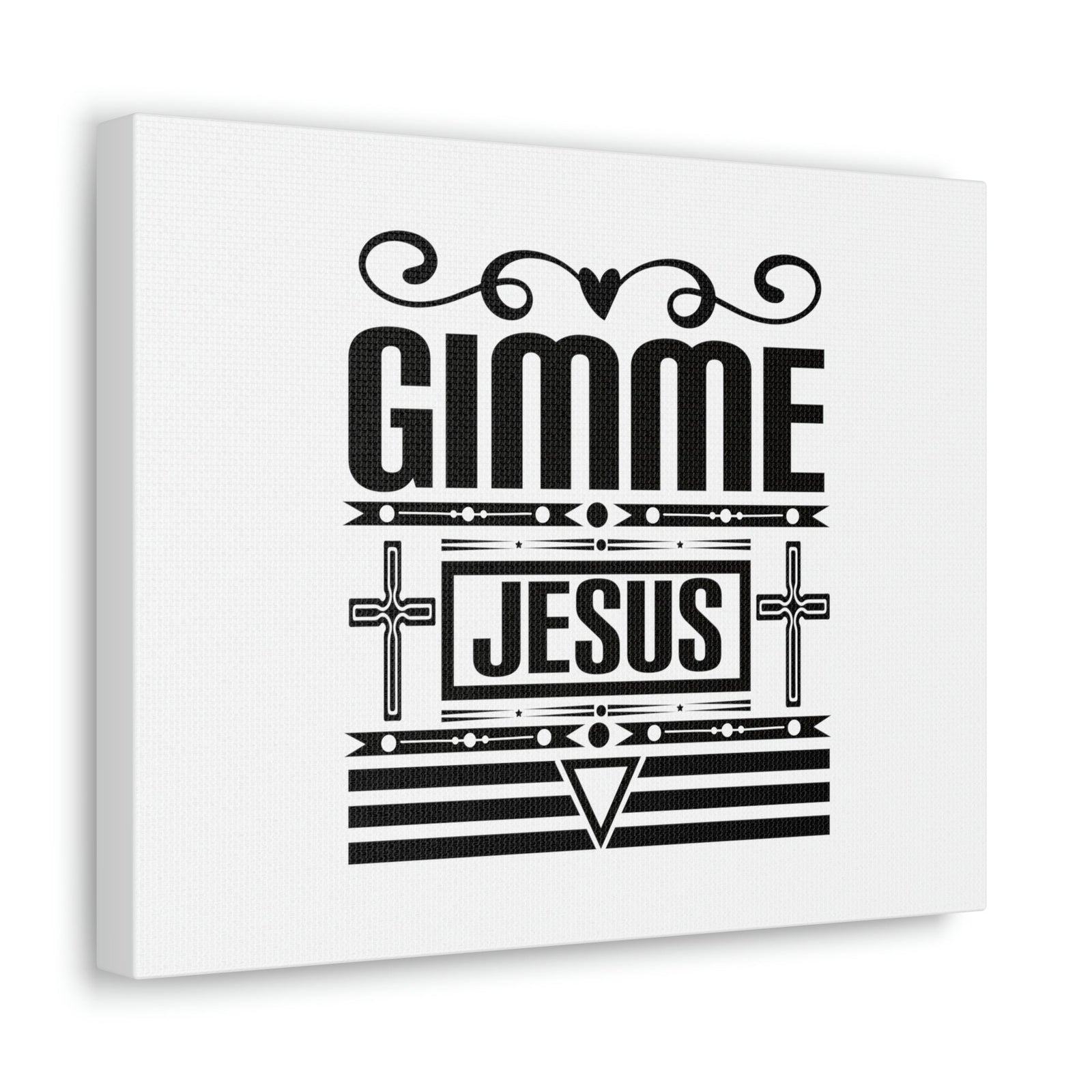 Scripture Walls Gimme Jesus John 1:14 Black Lines Christian Wall Art Bible Verse Print Ready to Hang Unframed-Express Your Love Gifts