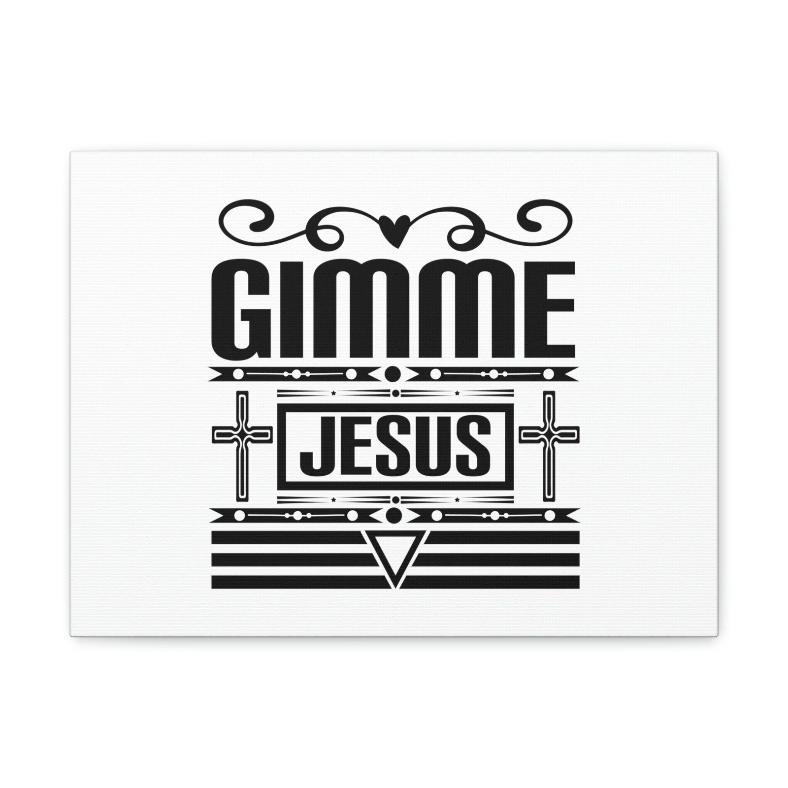 Scripture Walls Gimme Jesus John 1:14 Black Lines Christian Wall Art Bible Verse Print Ready to Hang Unframed-Express Your Love Gifts