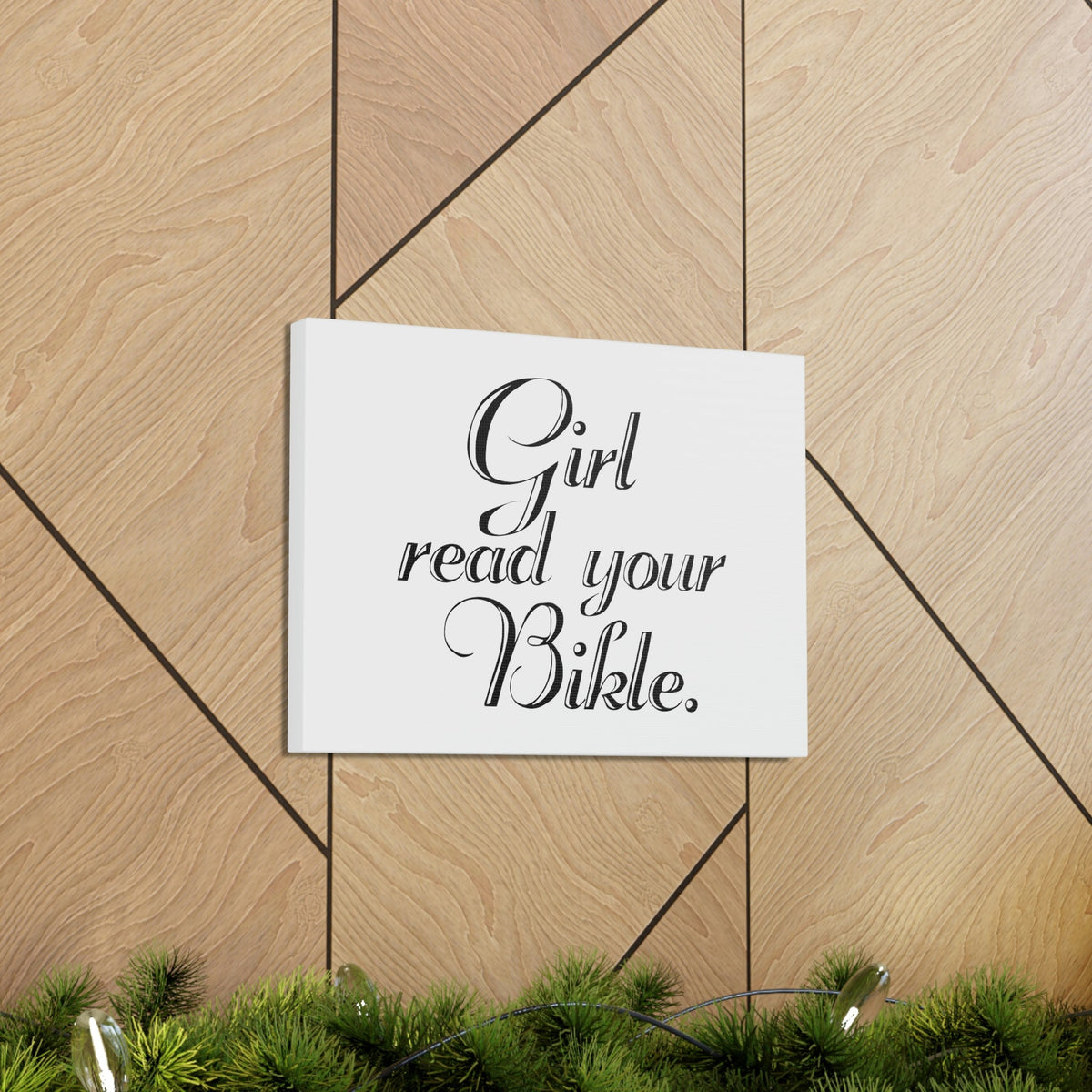 Scripture Walls Girl, Read Your Bible Joshua 1:8 Christian Wall Art Bible Verse Print Ready to Hang Unframed-Express Your Love Gifts