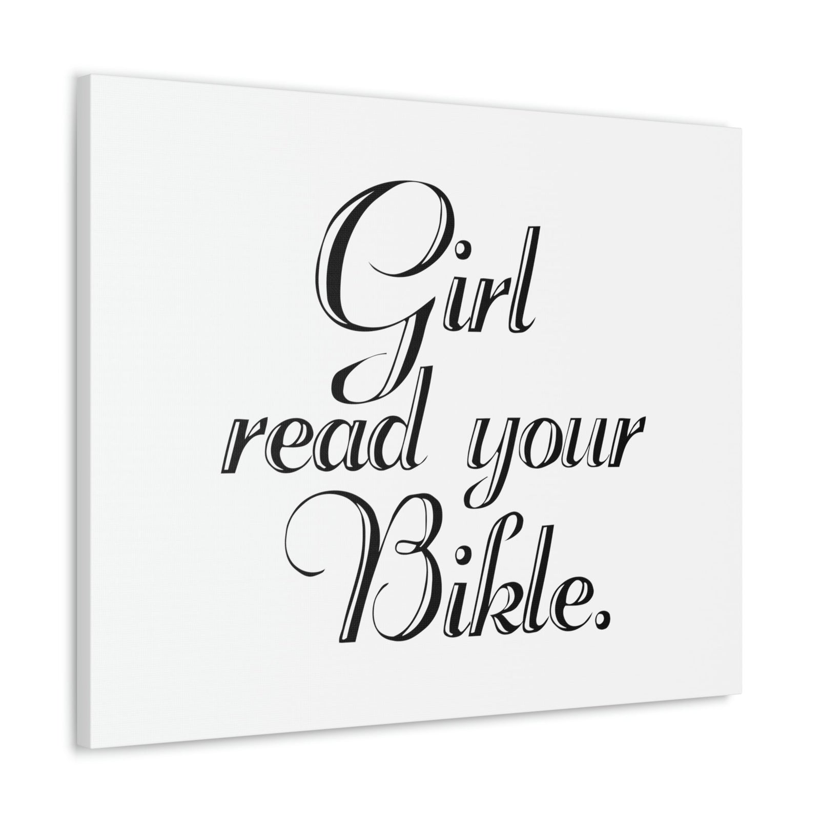 Scripture Walls Girl, Read Your Bible Joshua 1:8 Christian Wall Art Bible Verse Print Ready to Hang Unframed-Express Your Love Gifts