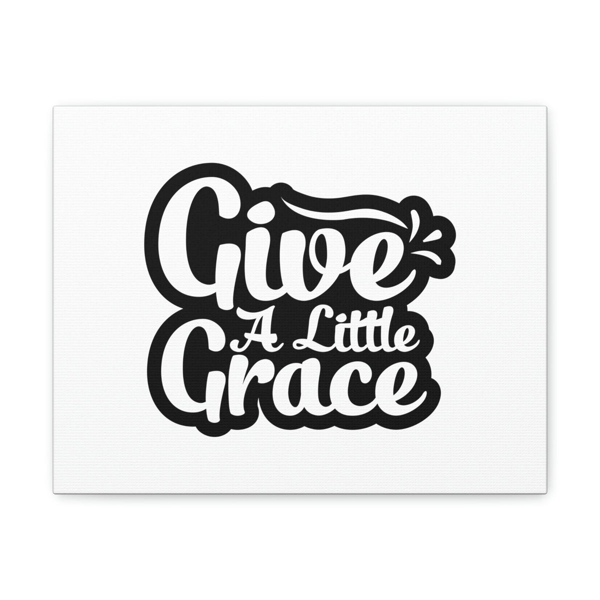 Scripture Walls Give A Little Grace Hebrews 4:16 Black Outlined Christian Wall Art Bible Verse Print Ready to Hang Unframed-Express Your Love Gifts